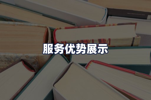 服务优势展示